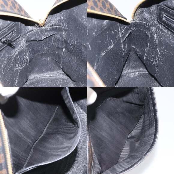 CELINE Macadam Canvas Hand Bag Pvc Leather Black - Picture 12 of 13